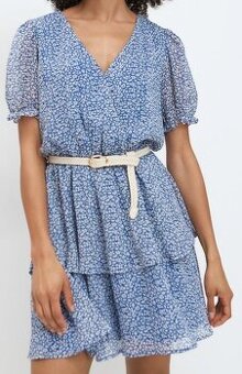 Predám modré vzorované šaty značky MOHITO