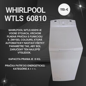 Whirlpool WTLS 60810 6KG