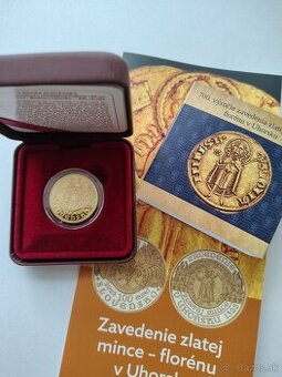 100 eur - Zavedenie zlatej mince – florénu v Uhorsku