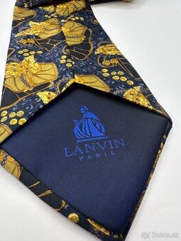 Pánska luxusná kravata so šatkou do saka LANVIN