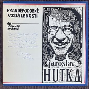 Jarda Hutka Pravdepodobné vzdálenosti originál Šafrán podpis - 1