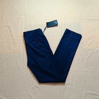 NOVÉ Massimo Dutti modré elegantné nohavice 100% vlna W30L33