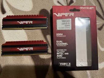 Predám pamäť DDR4 Patriot Viper 2x8 GB 3200 Mhz