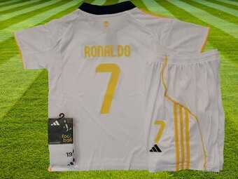 detský dres Cristiano Ronaldo – Al Nassr biely 25/26