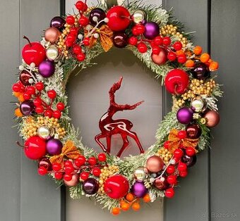 Vianočný veniec na dvere vianočná dekorácia