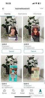 Predávam rôzne farby na vlasy