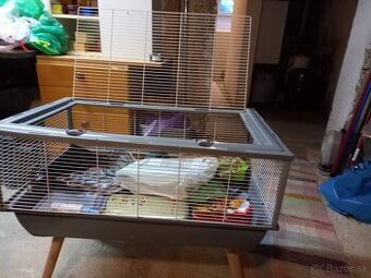 Klietka pre zajaca s prislušenstvom