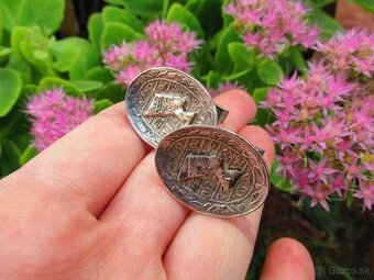 Staré strieborné manžetové gombíky Egypt, Ag 800