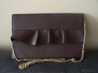 dámska listová kabelka bordovej farby