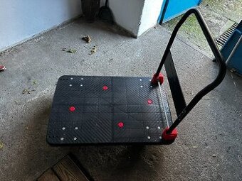 Plošinový vozík so sklopným madlom, 300 kg, 830x590 mm