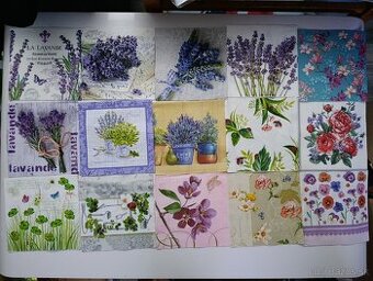 Servítky levanduľa a iné 39ks