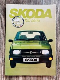 Dobový prospekt Škoda 105 serie ( 198X ) NL " užovka "