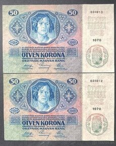 Bankovky Rakúsko-Uhorsko 50 Kronen 1914 Unc