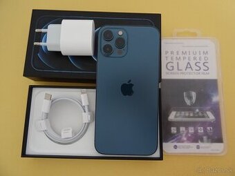 iPhone 12 PRO MAX 128GB BLUE - ZÁRUKA 1 ROK - 100% BATERIA