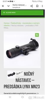 Predsadka nocne videnie gen.2+ lynx optik