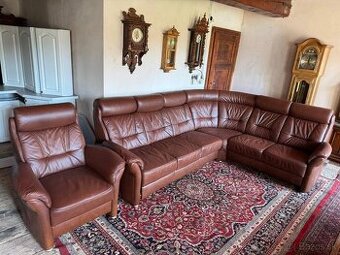 Luxusní rohová rozkládací sedačka s křeslem, 5084