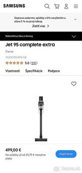 Samsung Jet 95 Complete Extra | NOVÝ ZABALENÝ