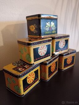 Predám retro plechové krabičky od čaju