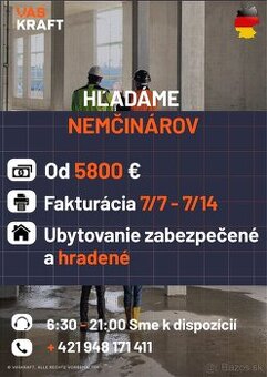 Ponuka práce: NEMČINÁR - NEMECKO - 5800 €