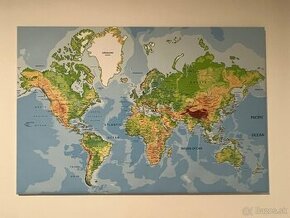 Mapa sveta na korku