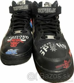 Nike x Supreme Air Force 1 Mid NBA leather high trainers