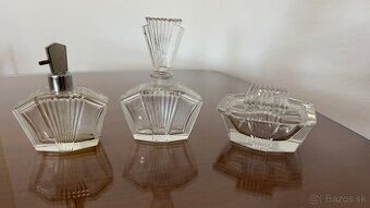 Predám vintage art deco sklenený toaletný set