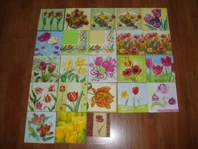 servítky - tulipány - 23 kusov