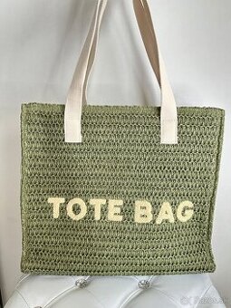 plazova kabelka Tote bag zelena