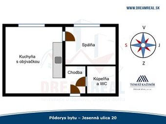 1.5-room apartment after complete renovation – Jesenná St.