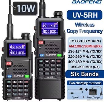 Baofeng UV5-RH 10W farebný displej