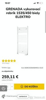 Elektrický rebríkový radiátor