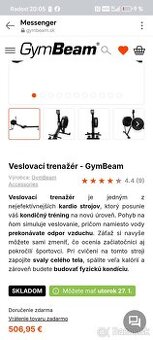 Veslovaci trenažér, stav nového.