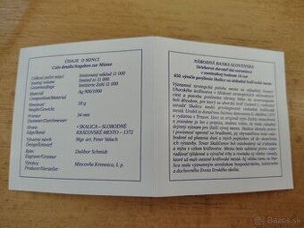 Certifikát k 10 eur Povýšenie Skalice na slobodné mesto