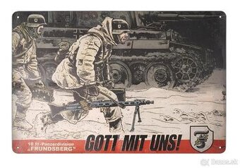 plechová cedule: 10. tanková divize „Frundsberg“