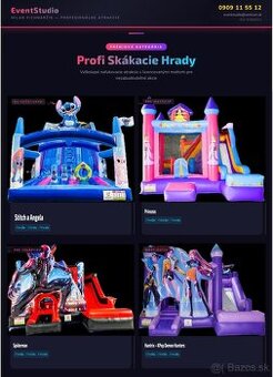 Skákací hrad Stitch, Spiderman, Hundrix K-Pop demon hunters.