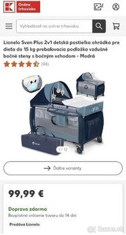 Úplne nová cestovná postieľka pre deti