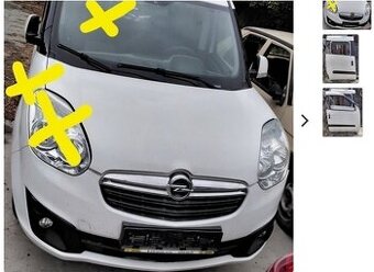 OPEL COMBO 1.6 CDTI 2016 Predám NARAZNÍK predný, KAPOTA, pra