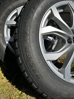R 18 Audi Q5 original Alu disky + zimné gumy 6,9mm dezén