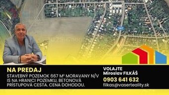 Slnečný stavebný pozemok 667m2, Moravany nad Váhom