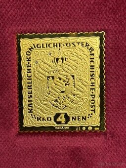 Najvzácnejšia známka  Československa zlato a striebro