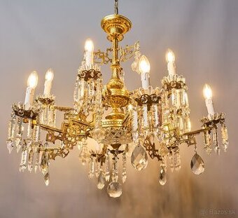 Veľký luster Art Deco na 12 žiaroviek