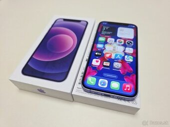 APPLE IPHONE 12 MINI PURPLE 64GB,ZDRAVIE BATERKY 100% - 1