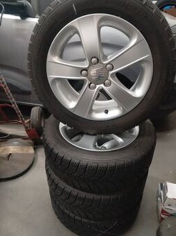Alu 5 x 112 R 16 + zimné pneu pre SEAT, Škoda, VW.