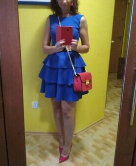 Komplet - šaty, kabelka, lodičky