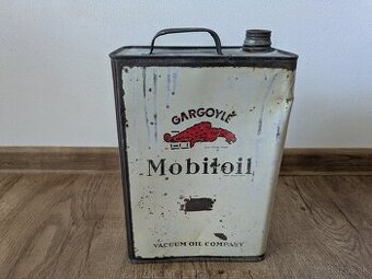 Stará plechovka Mobiloil - ORIGINÁL