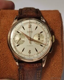 CAMY Geneva chronograph, hodinky, zlato 18K