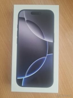 Predám Apple iPhone 16 Pro Black Titanium 128GB -nový