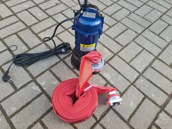 Kalové čerpadlo s nožom + 20 m hadica + rýchlospojka