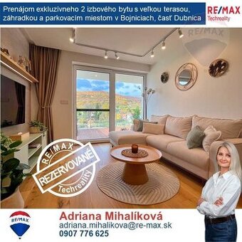 Prenájom exkluzívneho 2 izbového bytu s veľkou terasou, záhr