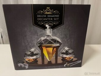 Whiskey set - luxusná karafa na whisky + 2 poháre na dreveno - 1